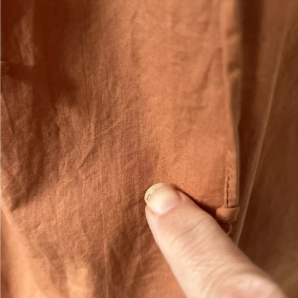 V De Vinster size M Birdy Dress Pleated Cutout Bodice Terracotta Brown - Picture 7 of 11